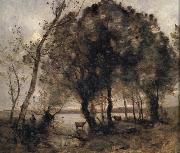 Jean Baptiste Camille  Corot The lake oil painting artist